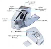 Портативна рахункова машинка для грошей. Лічильник банкнот